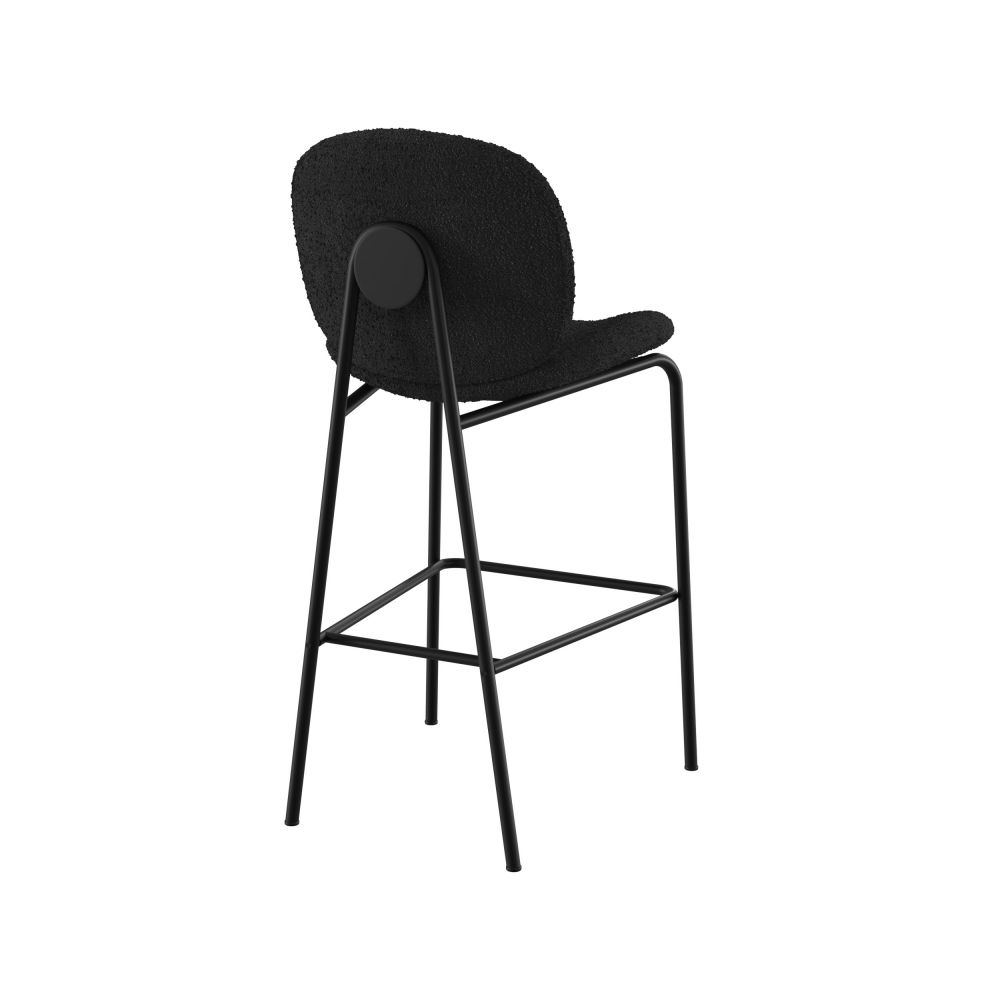 silla de bar central island tejido loop negro juego de 2 65