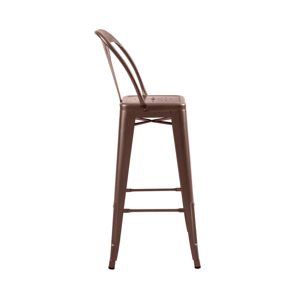 chaise de bar indus couleur cuivre 76 cm
