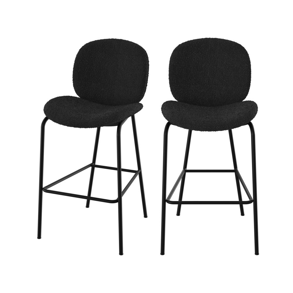 silla de bar iris central island tejido loop negro lote de 2 65