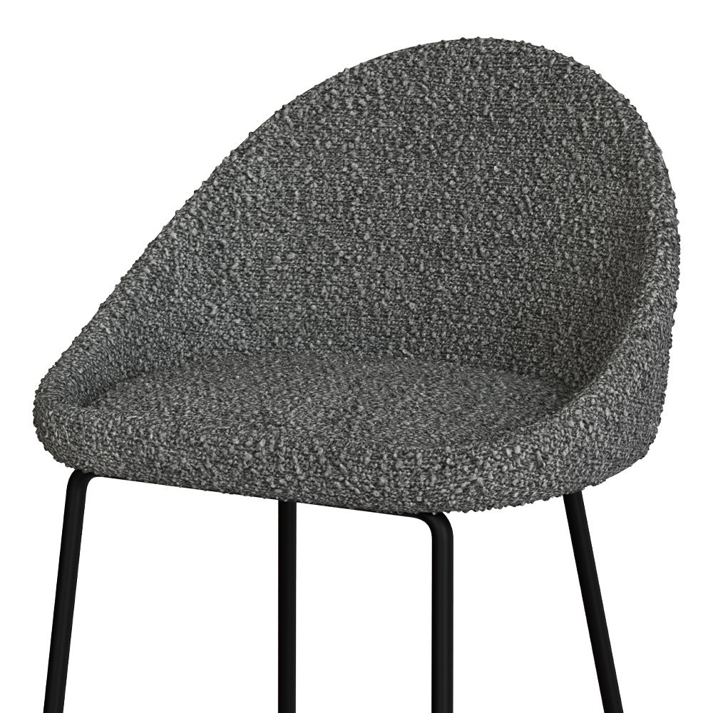 chaise de bar misty grise 65cm