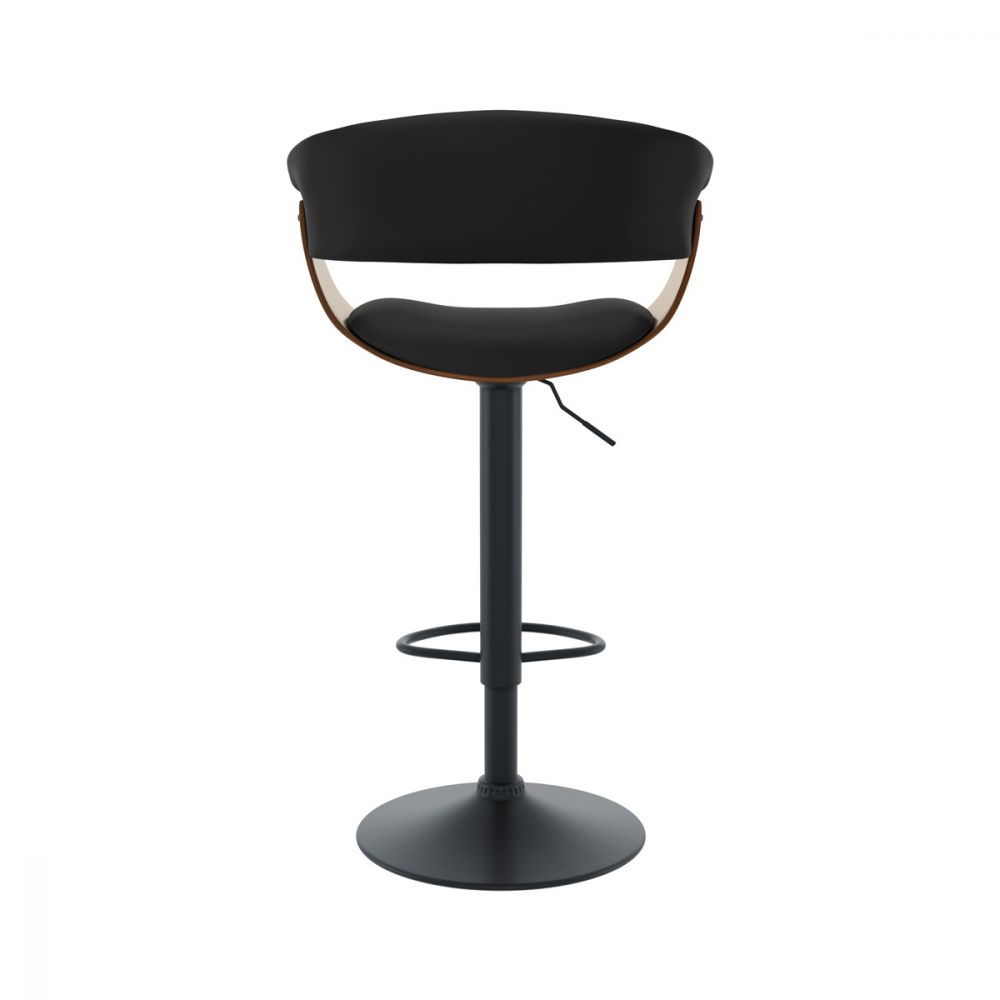 basile sillón de bar regulable en piel sintética negra