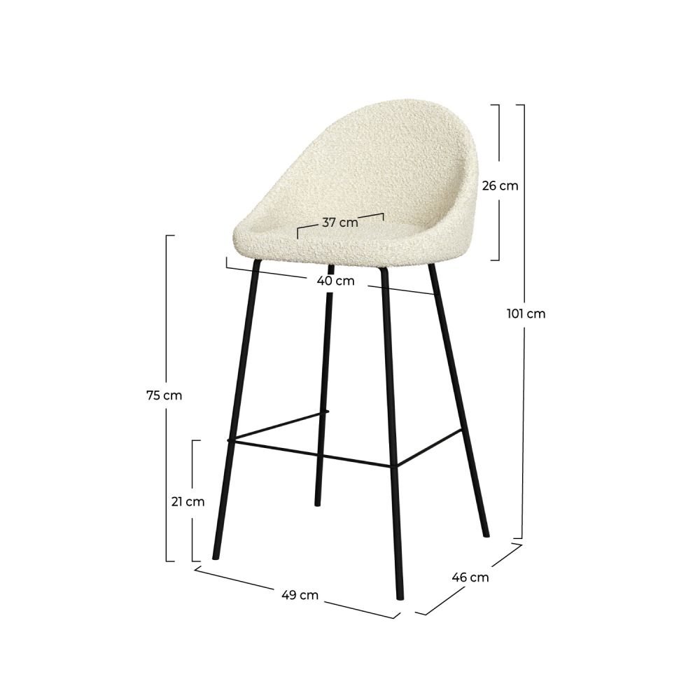 chaise de bar table haute misty 75 cm blanche_1