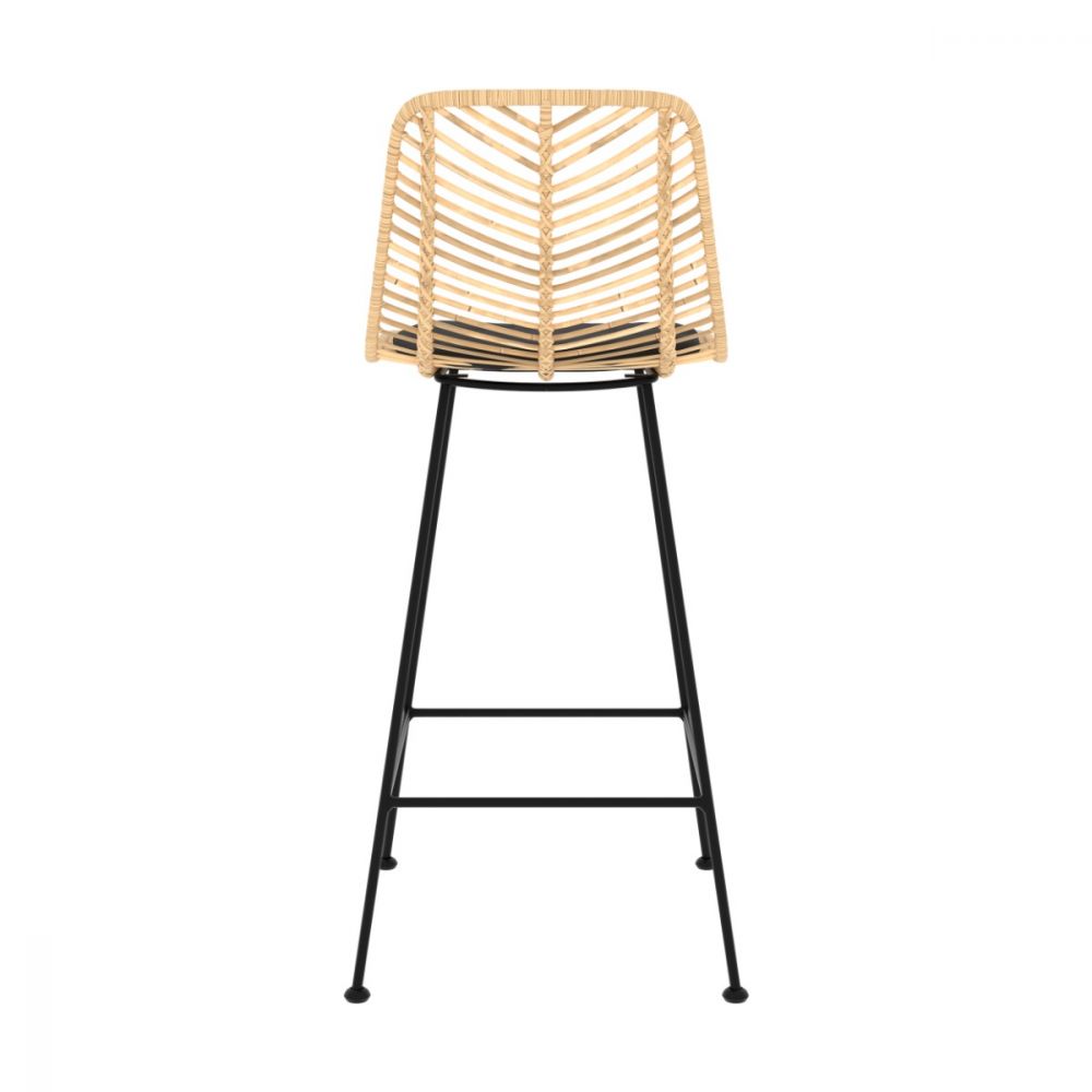 chaise de bar tamara en rotin naturel 66 cm