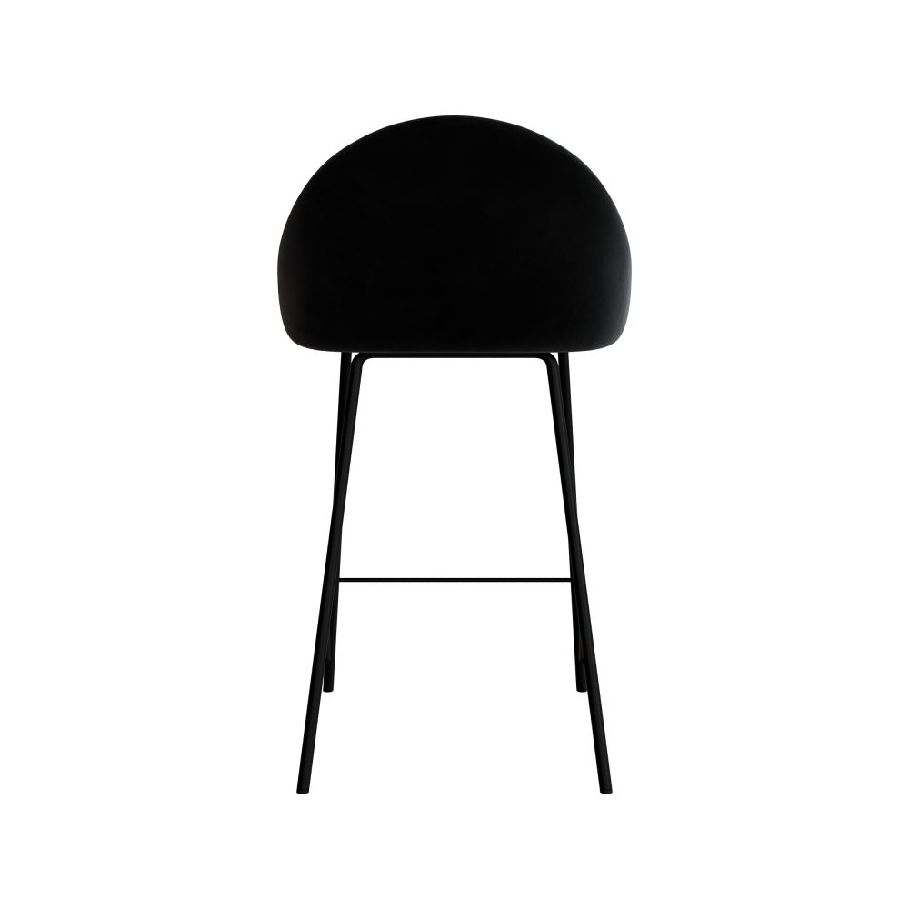 chaise de bar velours noir 65cm