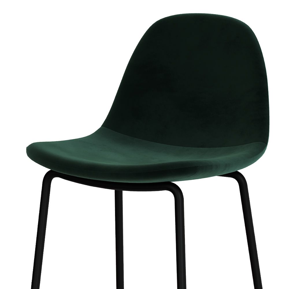 chaise de bar verte noire velours henrik 65cm
                            