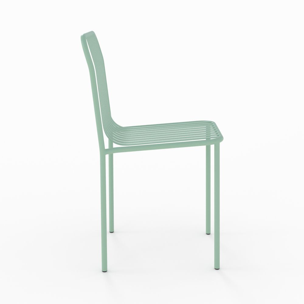 chaise de jardin yumi metal vert lot de 2