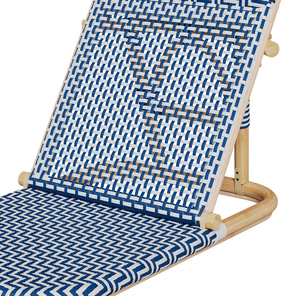chaise de plage pliable tissage synth_tique bleu marine favignana