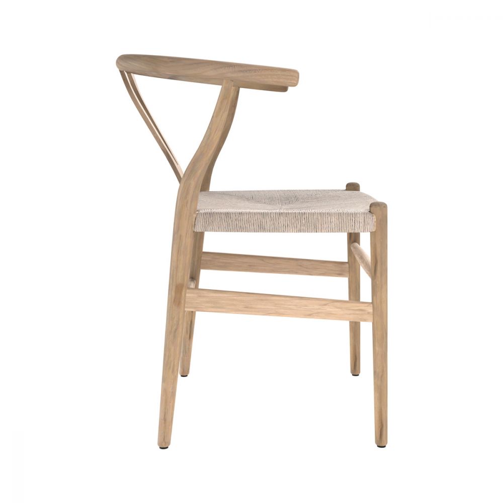 chaise design en bois de teck travaille riva