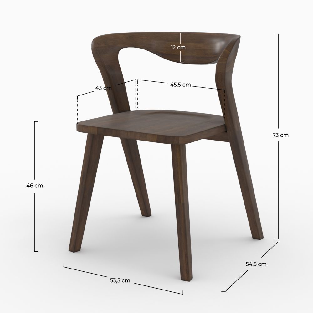 chaise en bois fonce vega