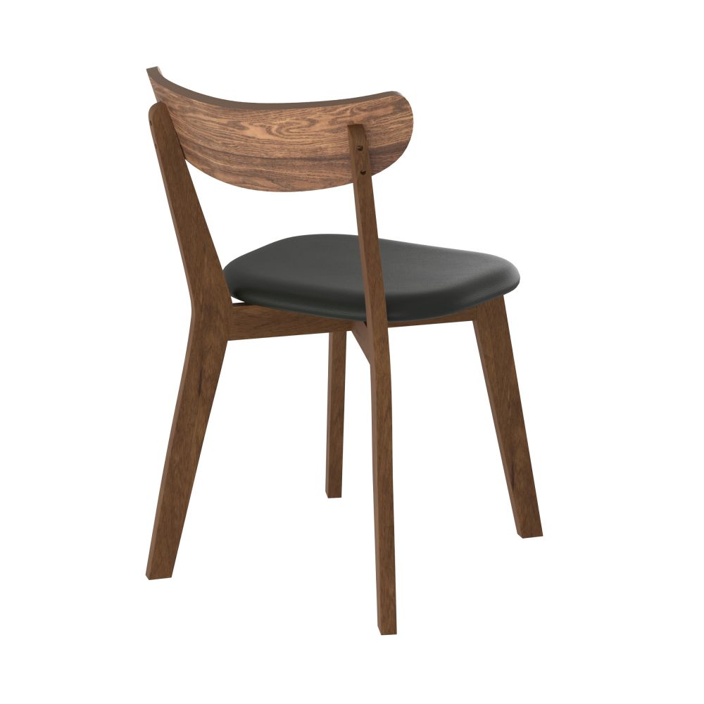 chaise en cuir synthetique bois de frene tabata