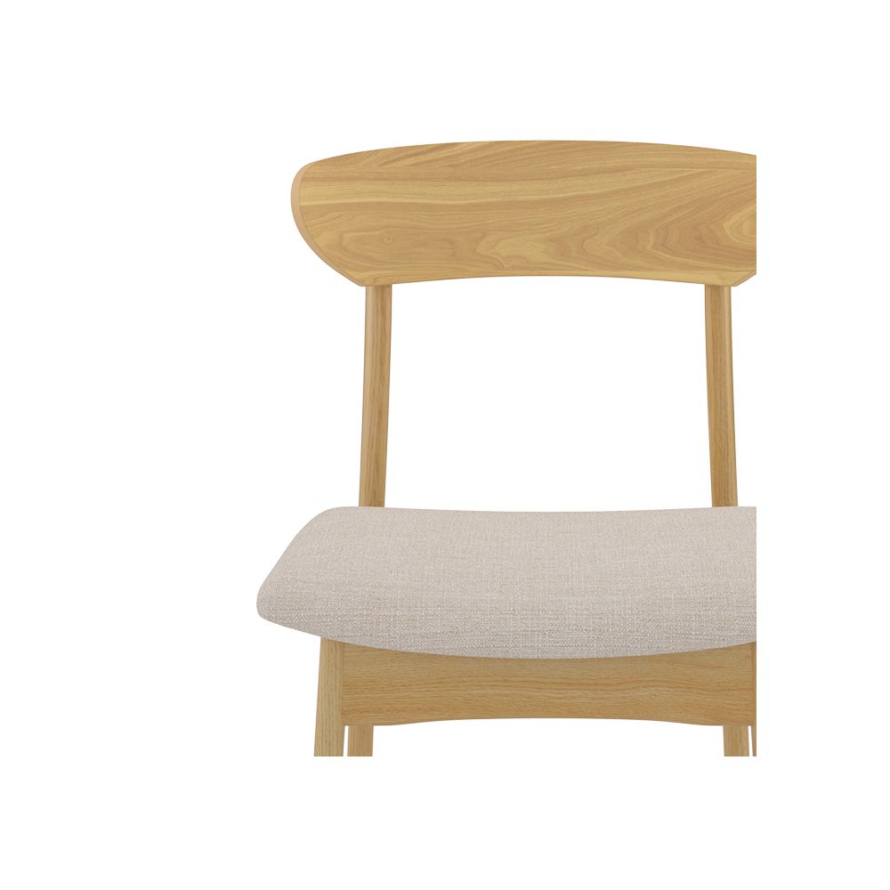 chaise en tissu et bois clair lot de 2 lana