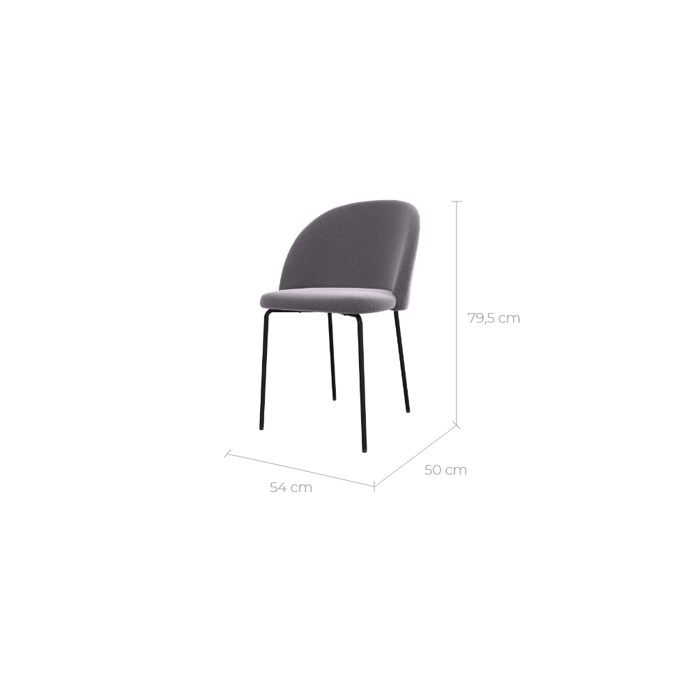 chaise en tissu gris fonce chine karl
