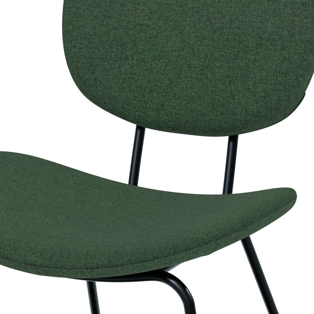 chaise en tissu vert et pieds en m_tal lot de 2 verner