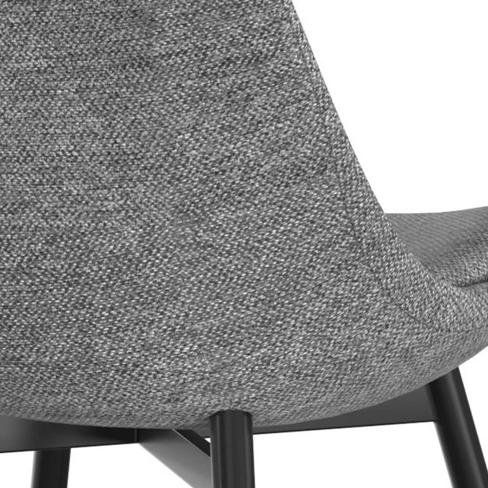 chaise flippi en tissu gris fonce chine lot de 2 pieds metal