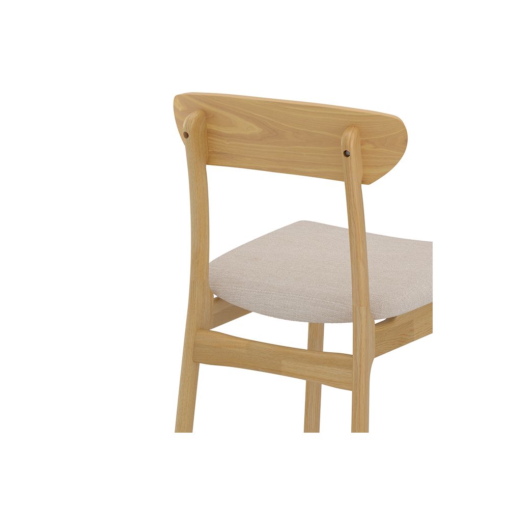 chaise lana lot de 2 en tissu et bois