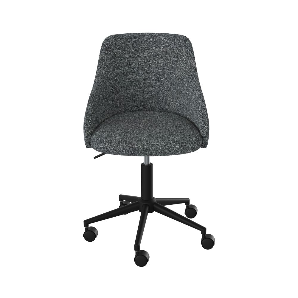 chaise ninon de bureau pivotante reglable en tissu gris_1