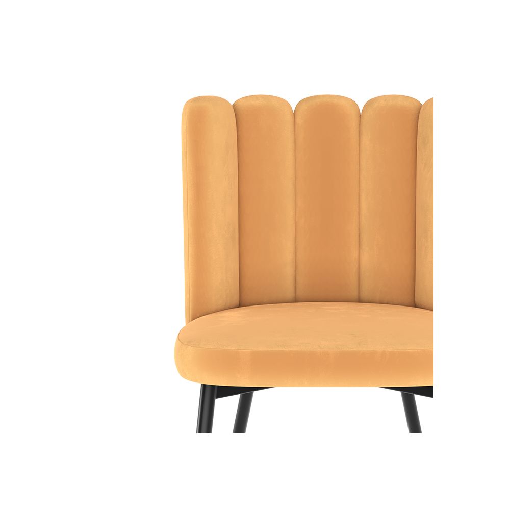 chaise rosy 65 cm velours jaune