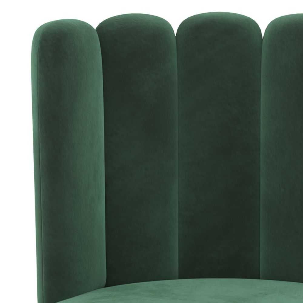 chaise rosy lot de 2 en velours vert et pieds en m_tal