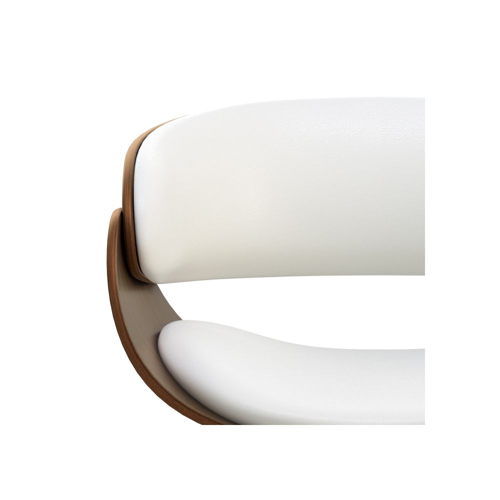 chaise vintage en bois fonce et blanc polo