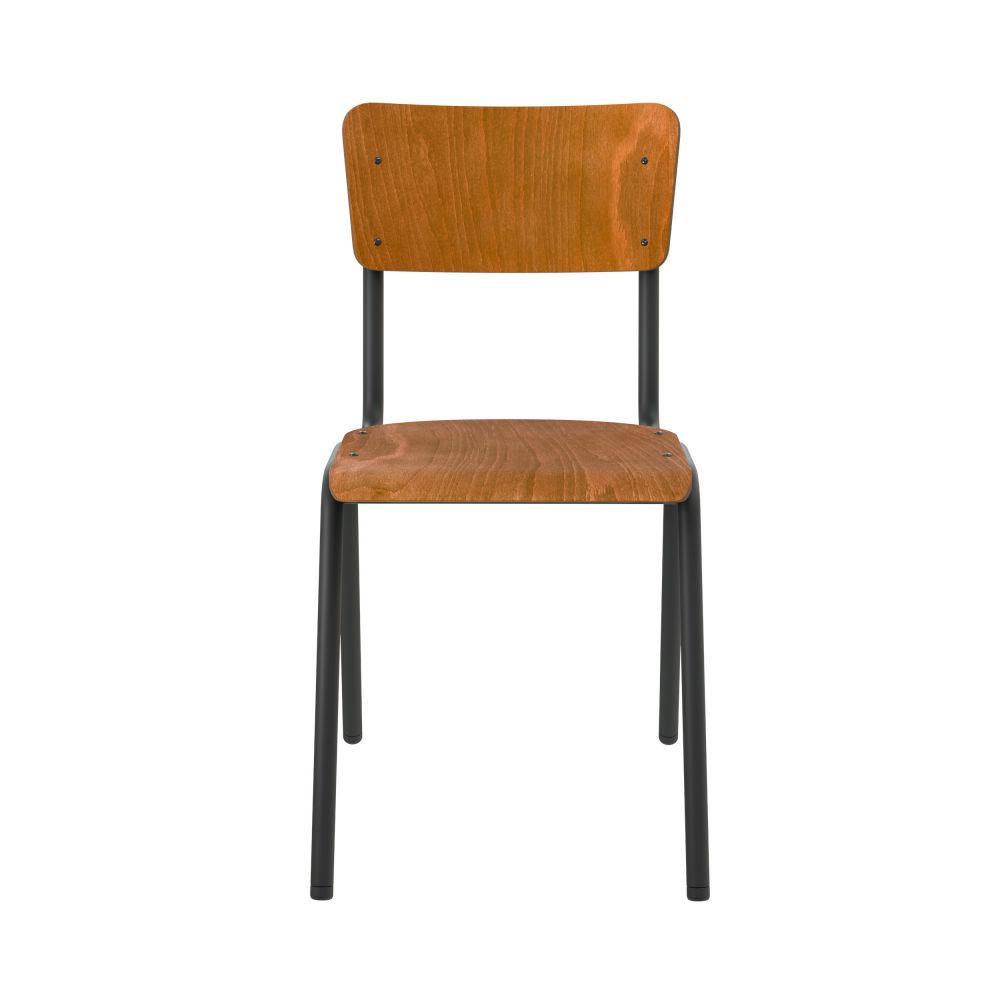 clem chaise en bois fonce lot de 2 pieds noirs_1
