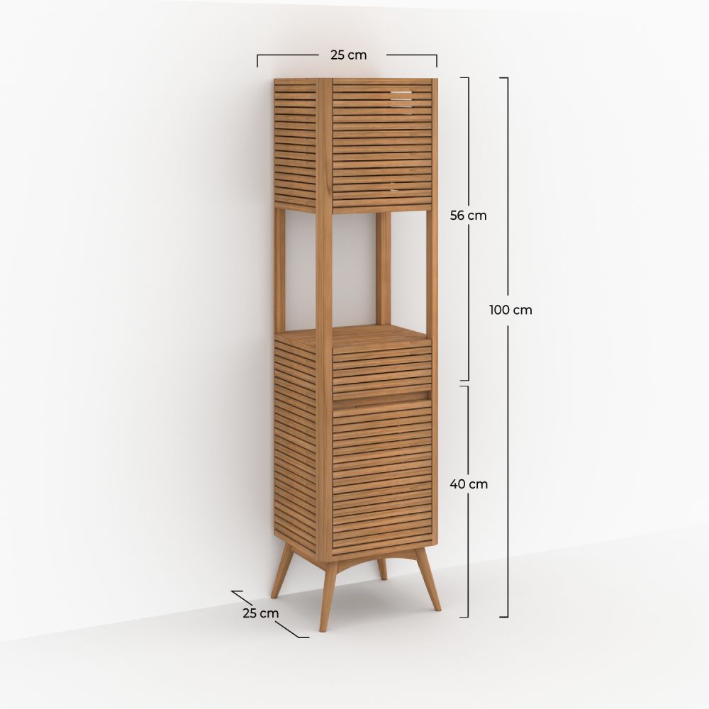 colonne auguste en teck style naturel