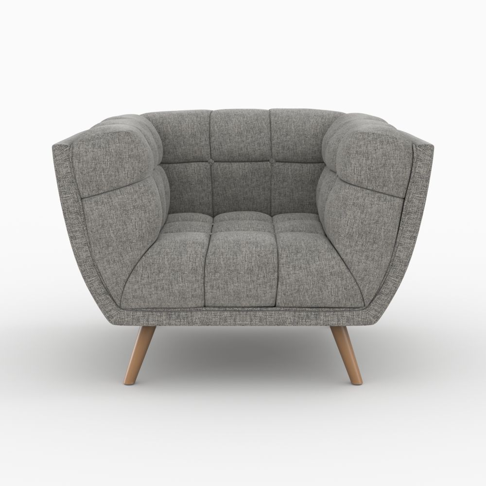 ensemble canape et fauteuil en tissu gris 4 personnes carmen