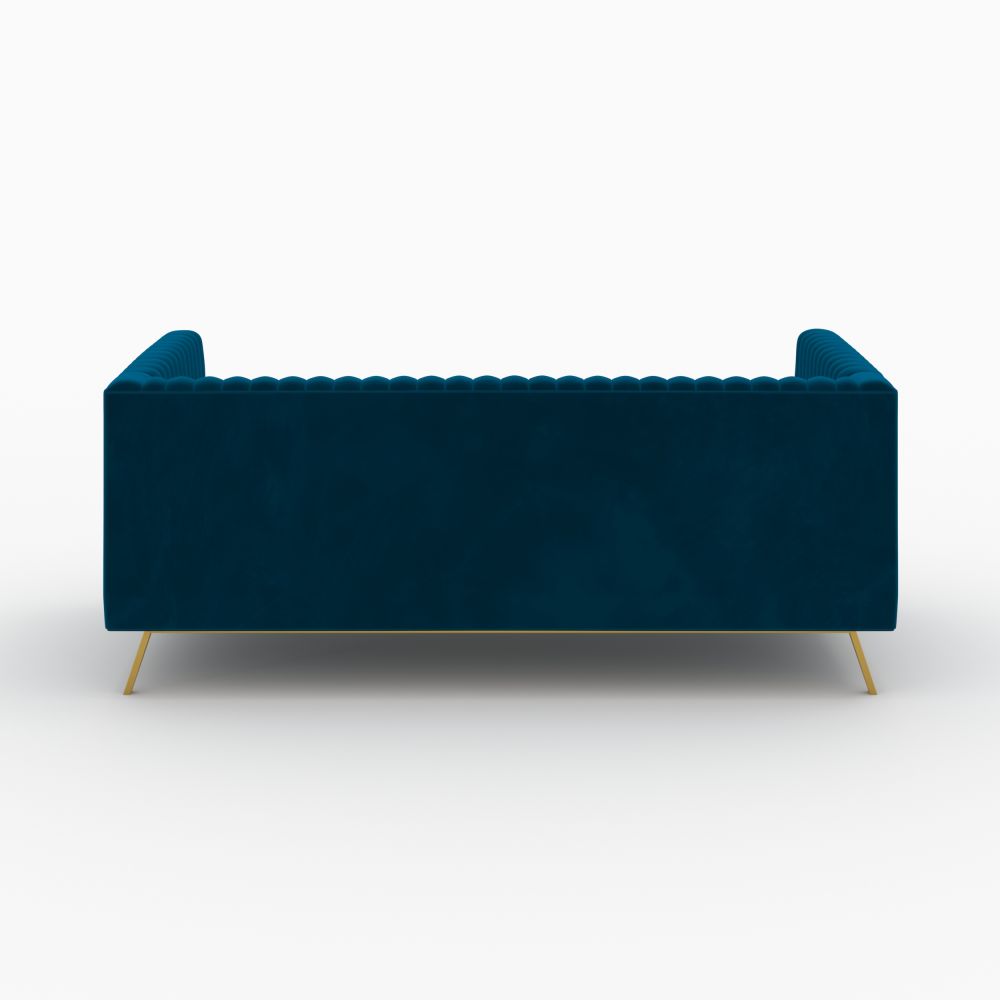 ensemble canape gatsby velours bleu fonce 5 personne