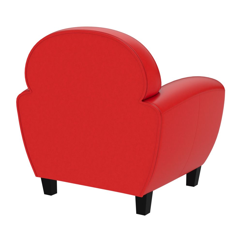 fauteuil club cuir rouge
