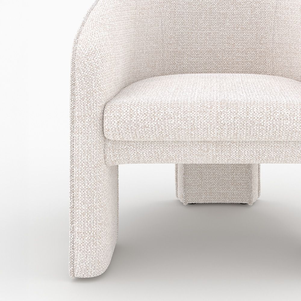fauteuil confort nelia creme tissu texture