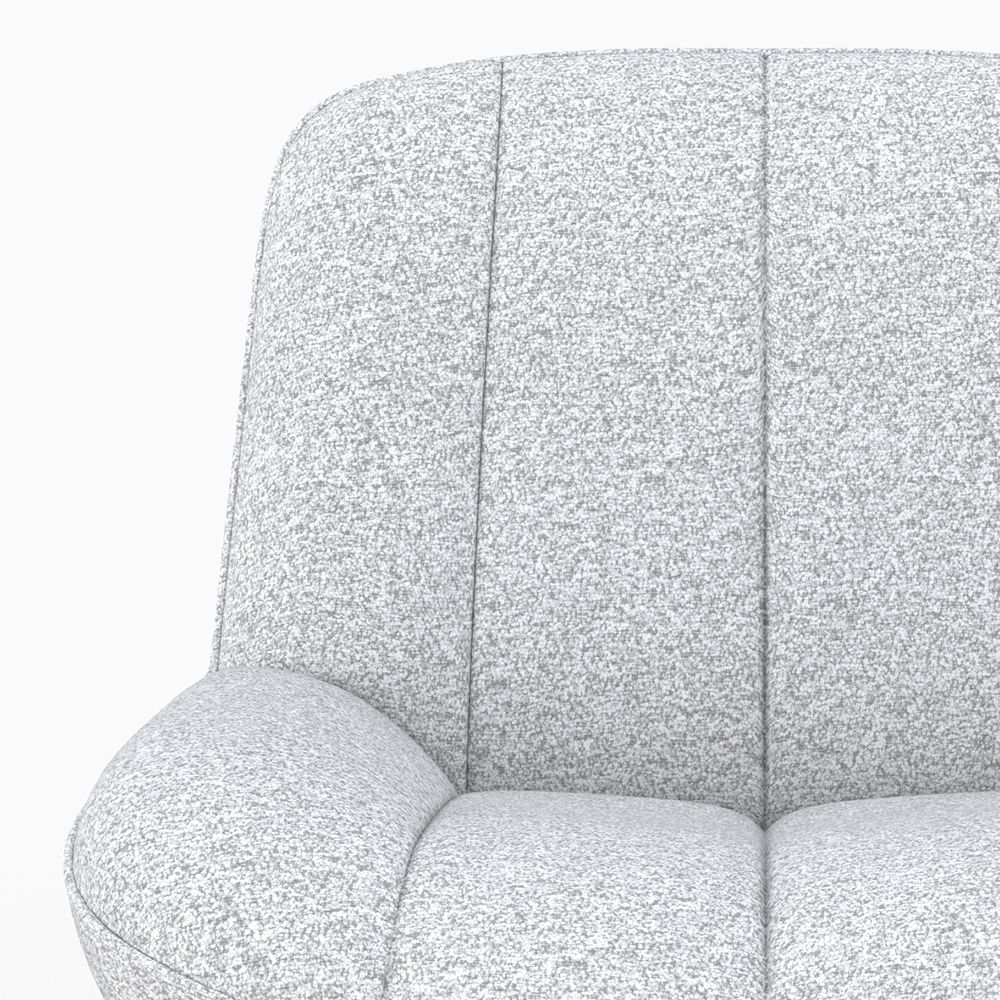 fauteuil elvis en tissu bouclette gris chine pivotant