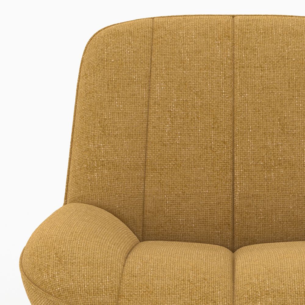 fauteuil elvis velours jaune moutarde pivotant