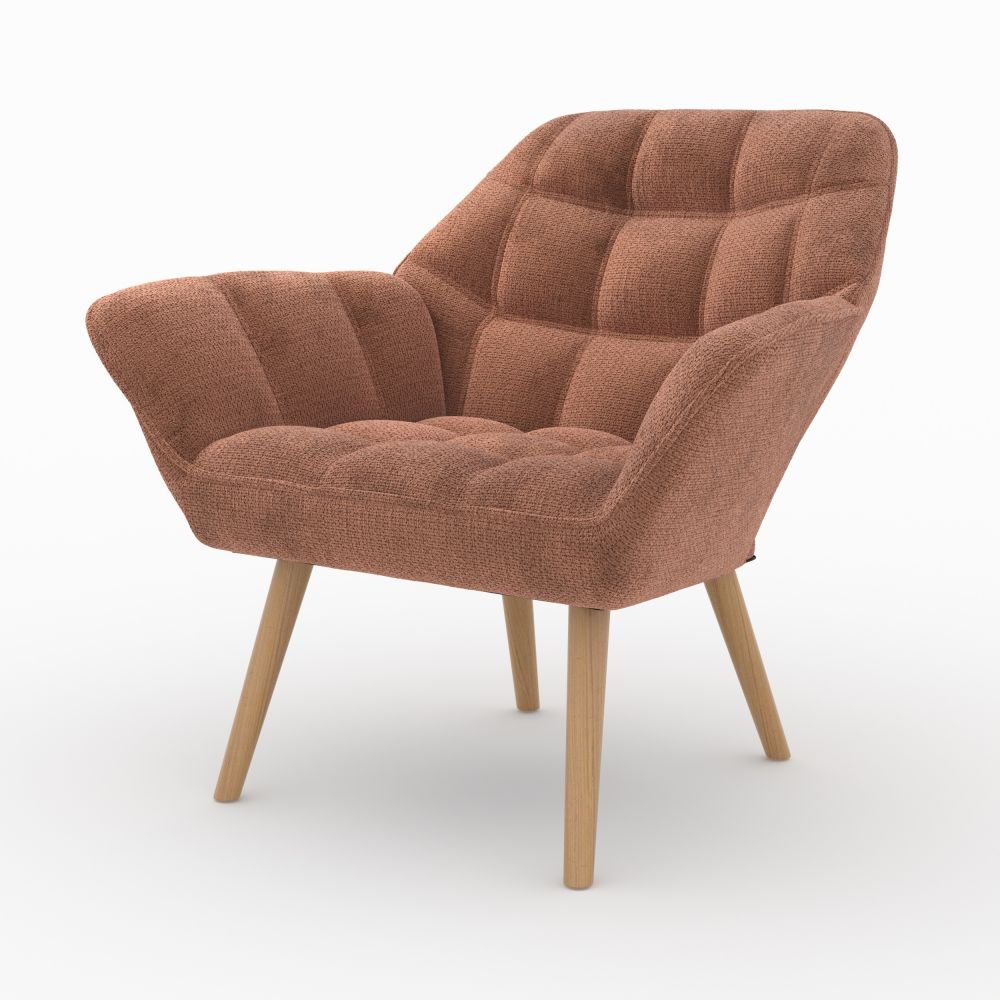 fauteuil en tissu rouge ancien simba