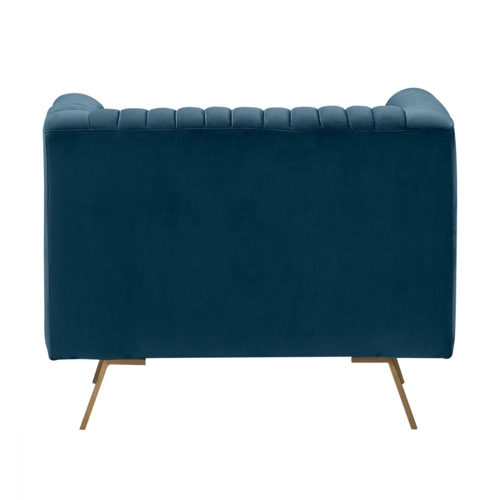 fauteuil en velours bleu fonce gatsby