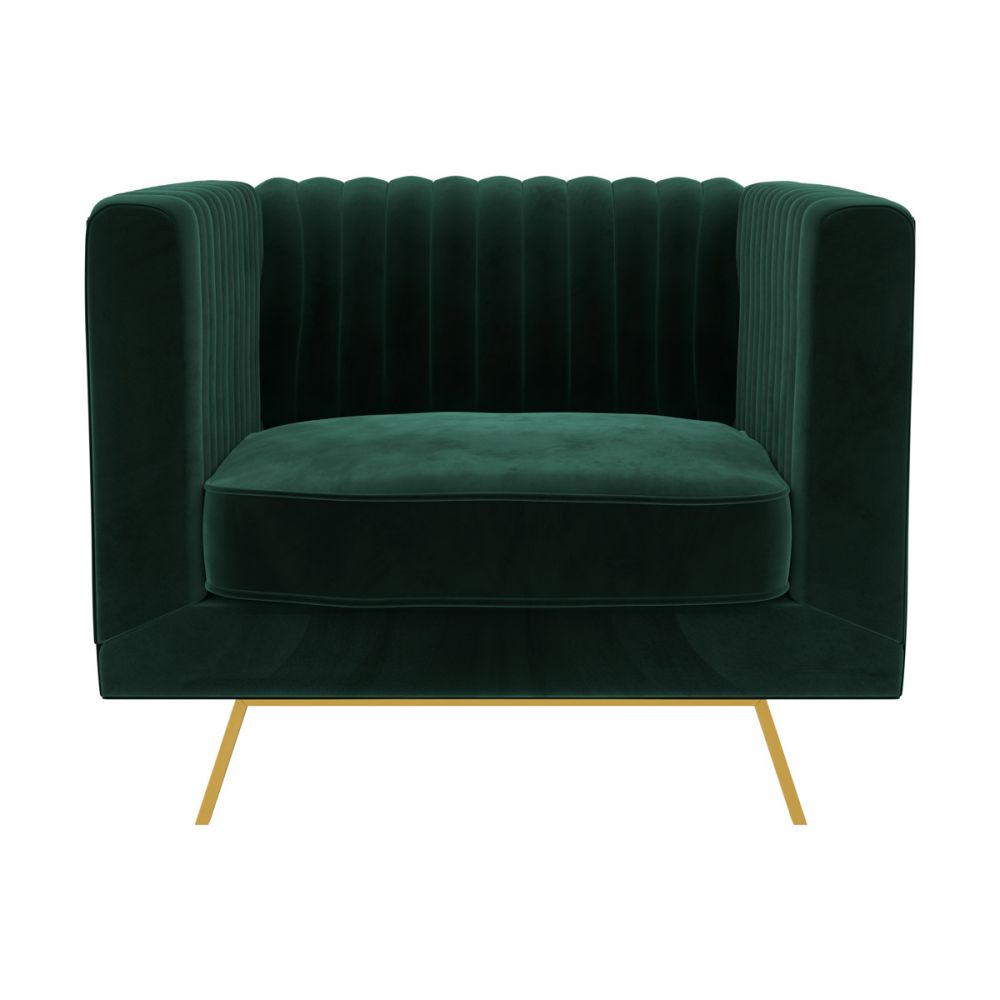 fauteuil en velours vert fonce gatsby