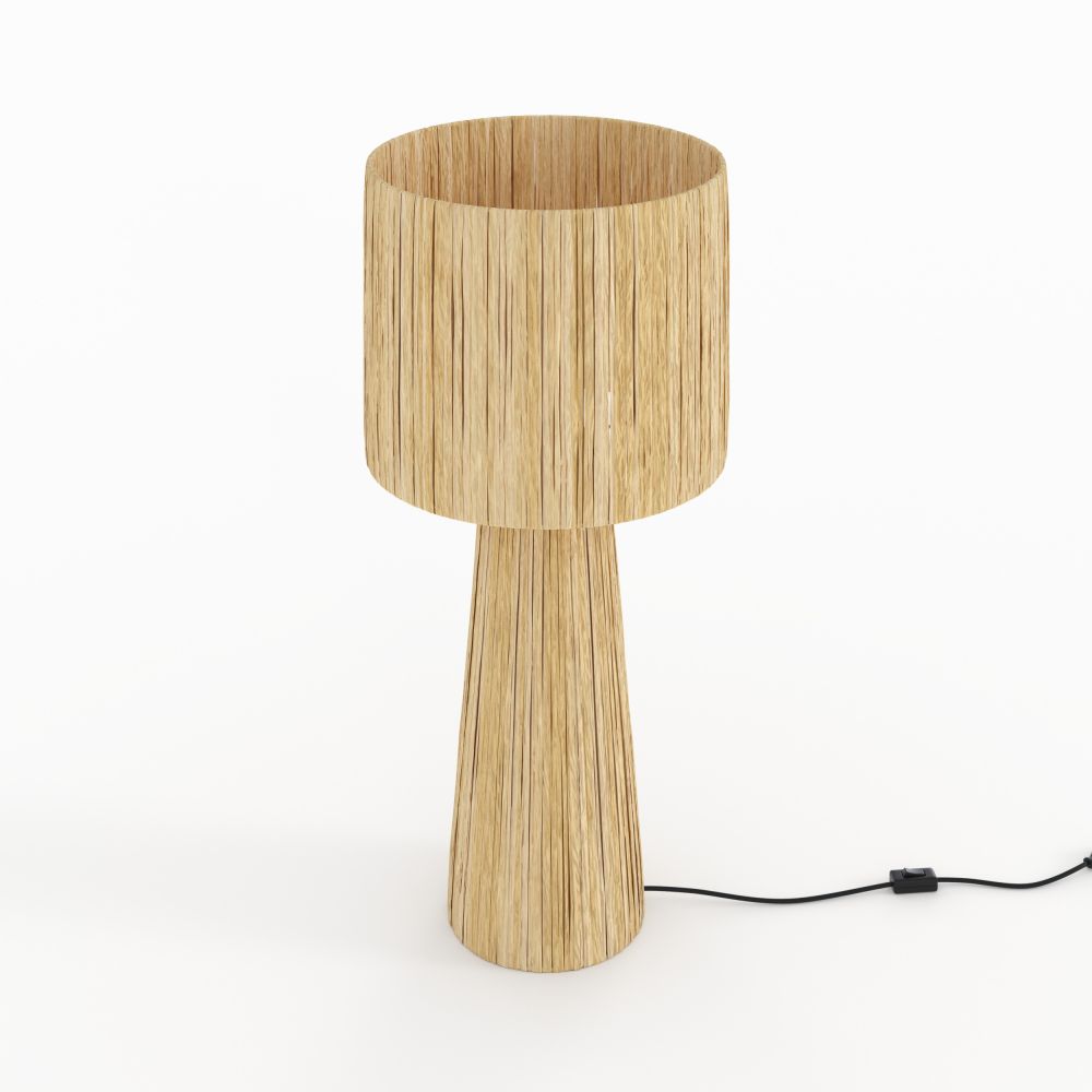 lampe boheme naturelle grande solea feuille palmier