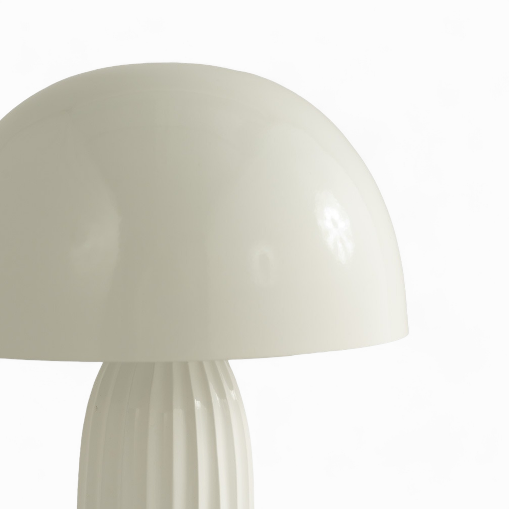 lampe champignon en metal blanc joy