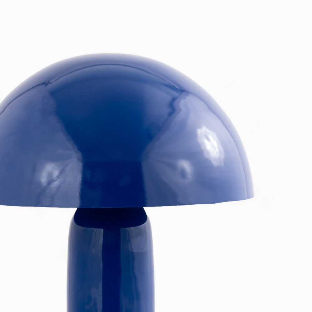 lampe champignon en metal bleu enais