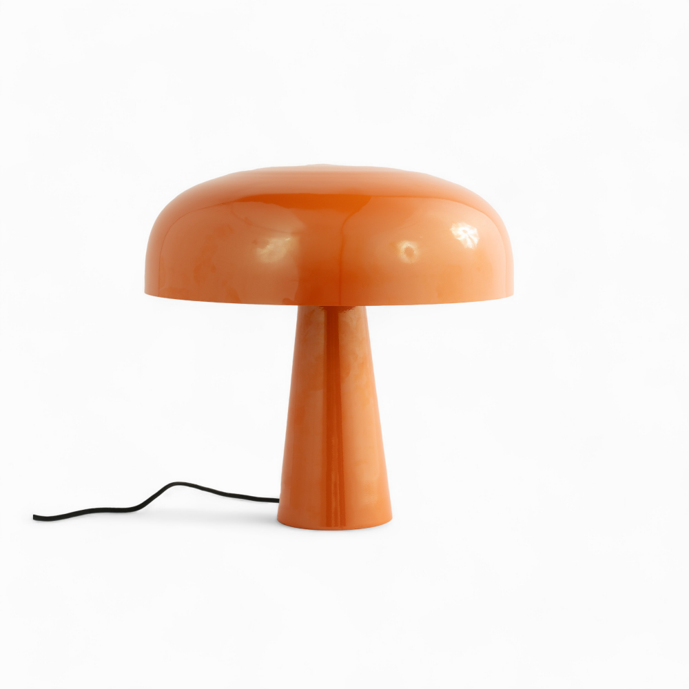 lampe champignon en metal orange livia