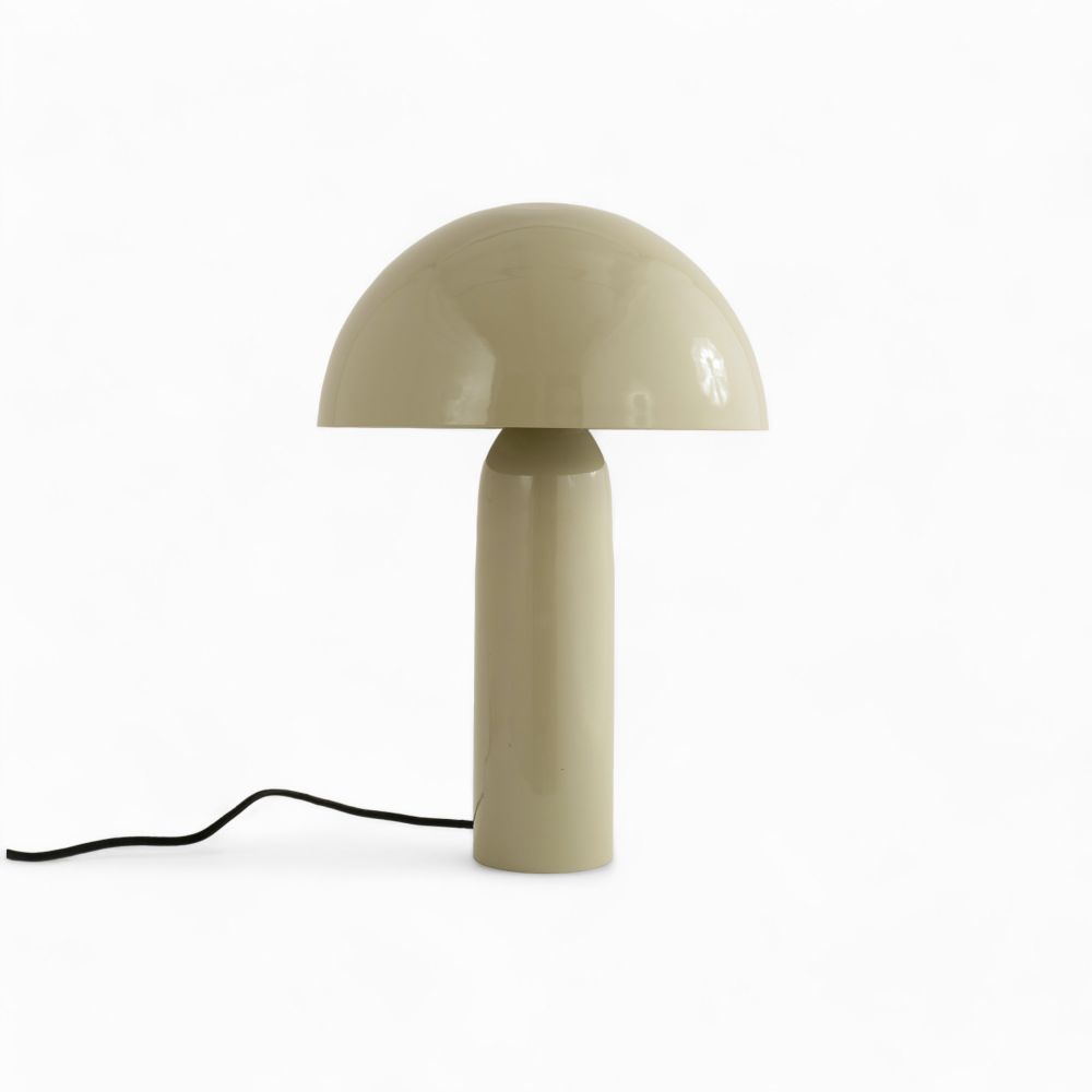 lampe champignon gris clair glossy metal enais