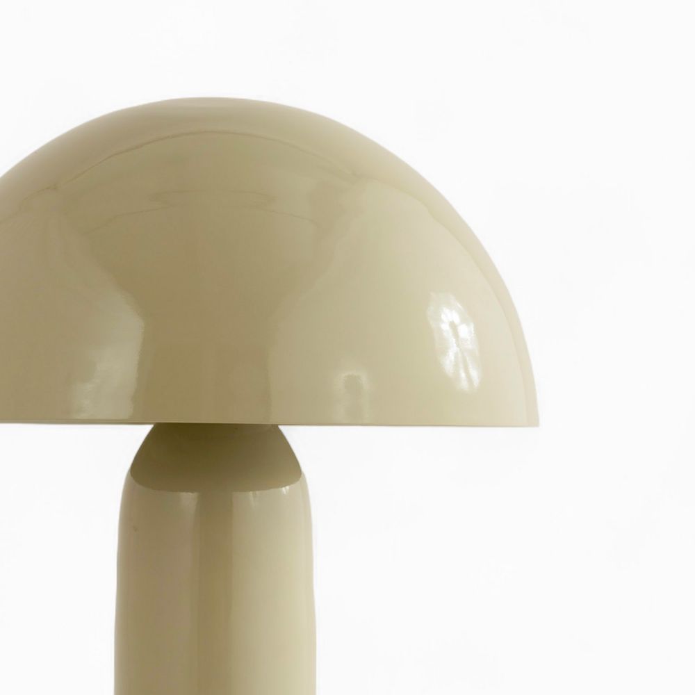 lampe champignon grise argile glossy metal enais