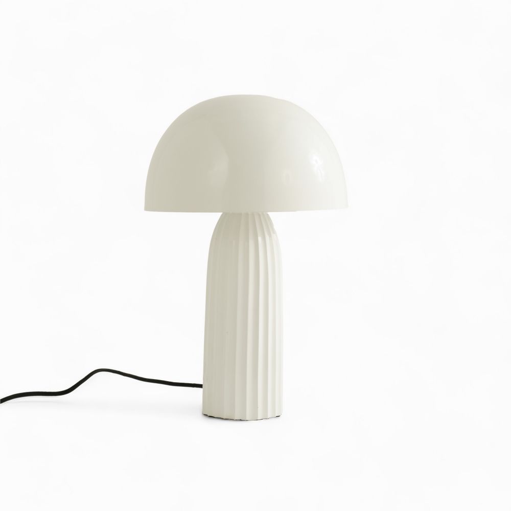 lampe en metal blanc joy champignon