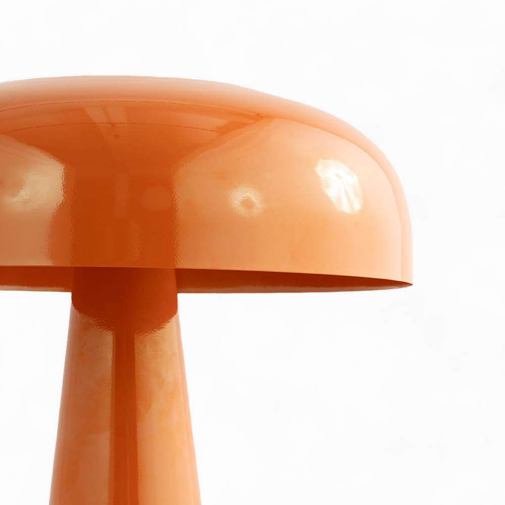 lampe orange champignon en metal livia