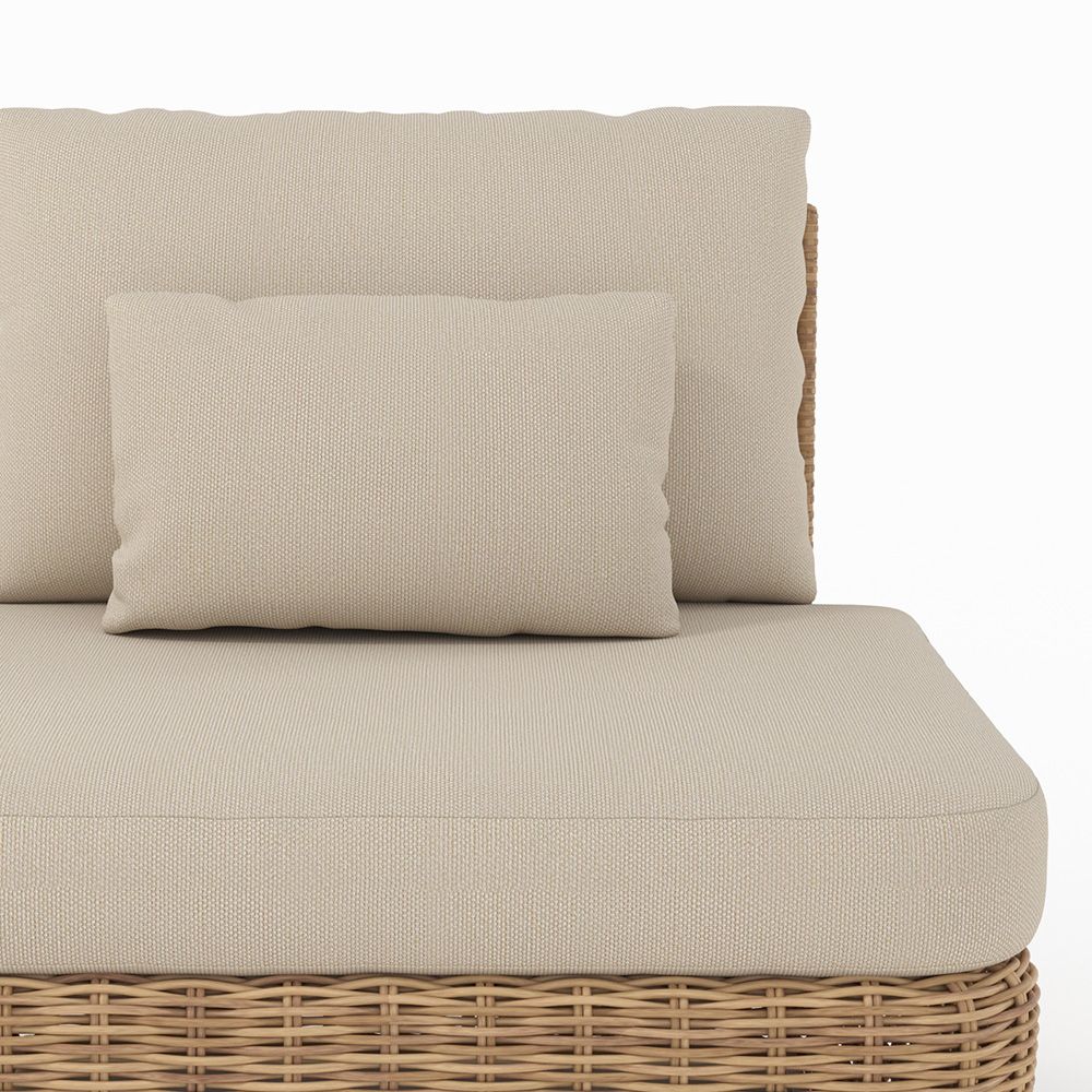 lot 2 fauteuils de jardin sky en rotin synthetique et tissu beige