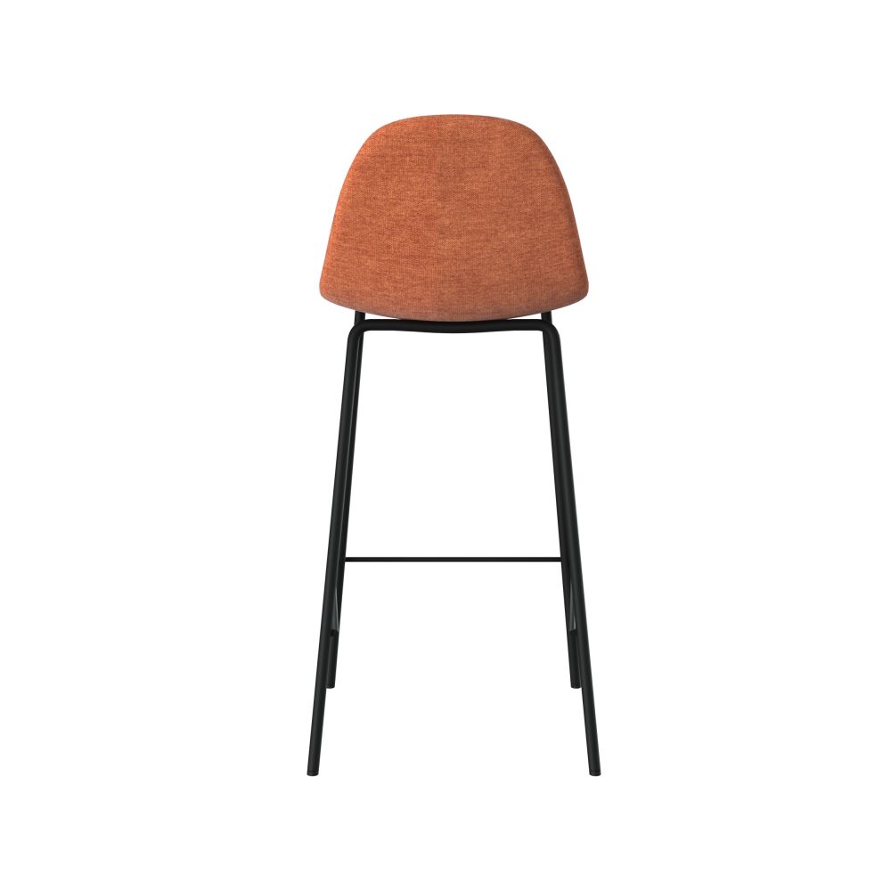 lot de 2 chaises henrik pour ilot central en tissu terracotta chine 65 cm
