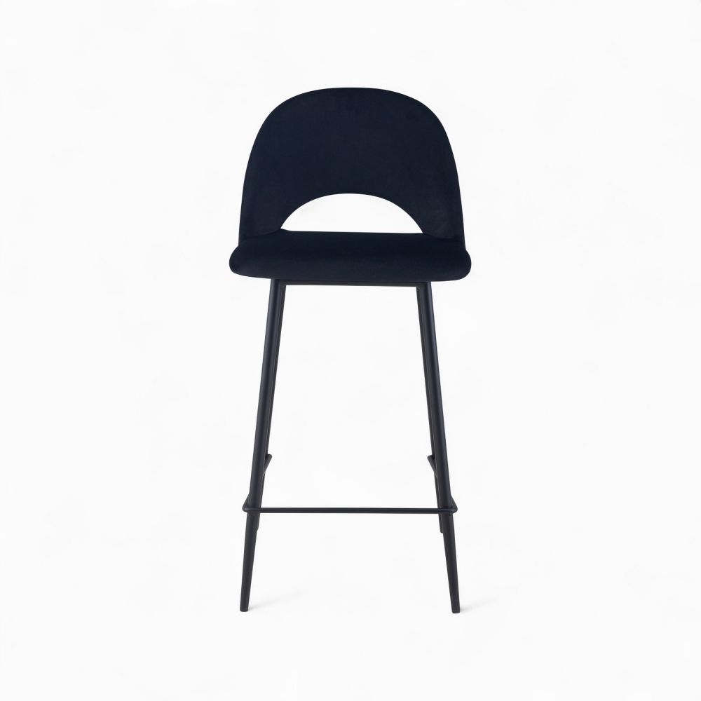 lot peneloppe tabourets bar et chaises noires velours