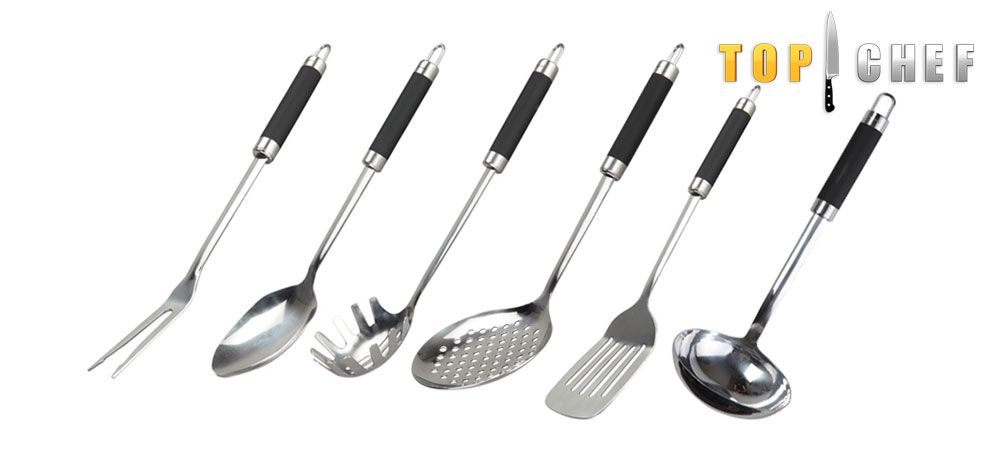 lot ustensiles inox top chef pas cher