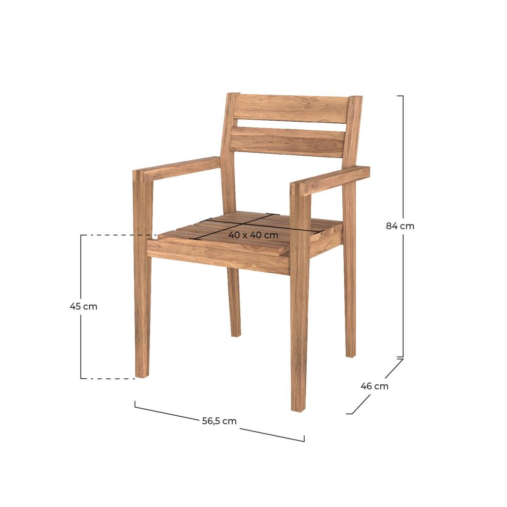 lucia chaise de jardin en bois de teck lot de 2_3