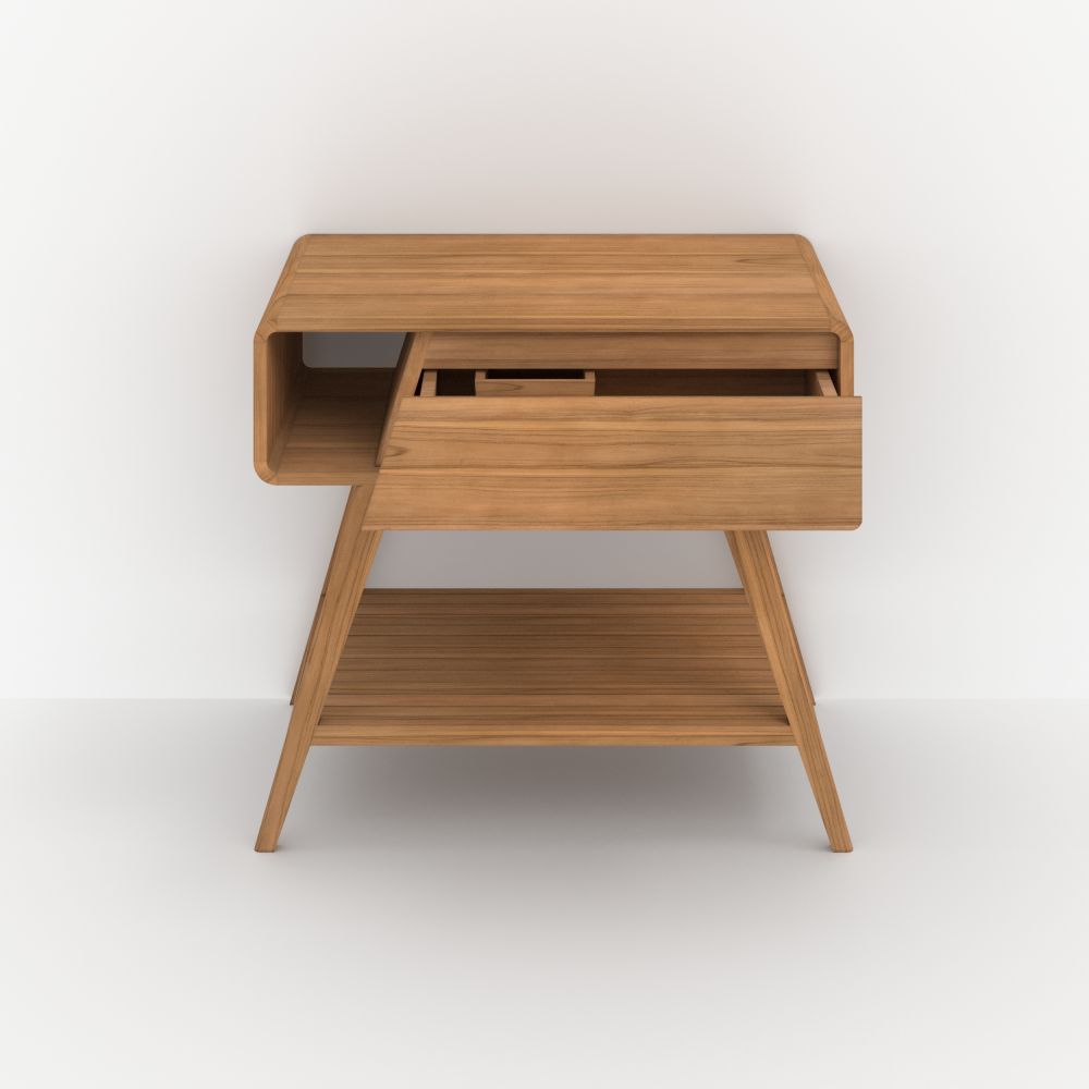 meuble bois teck kafa salle de bain