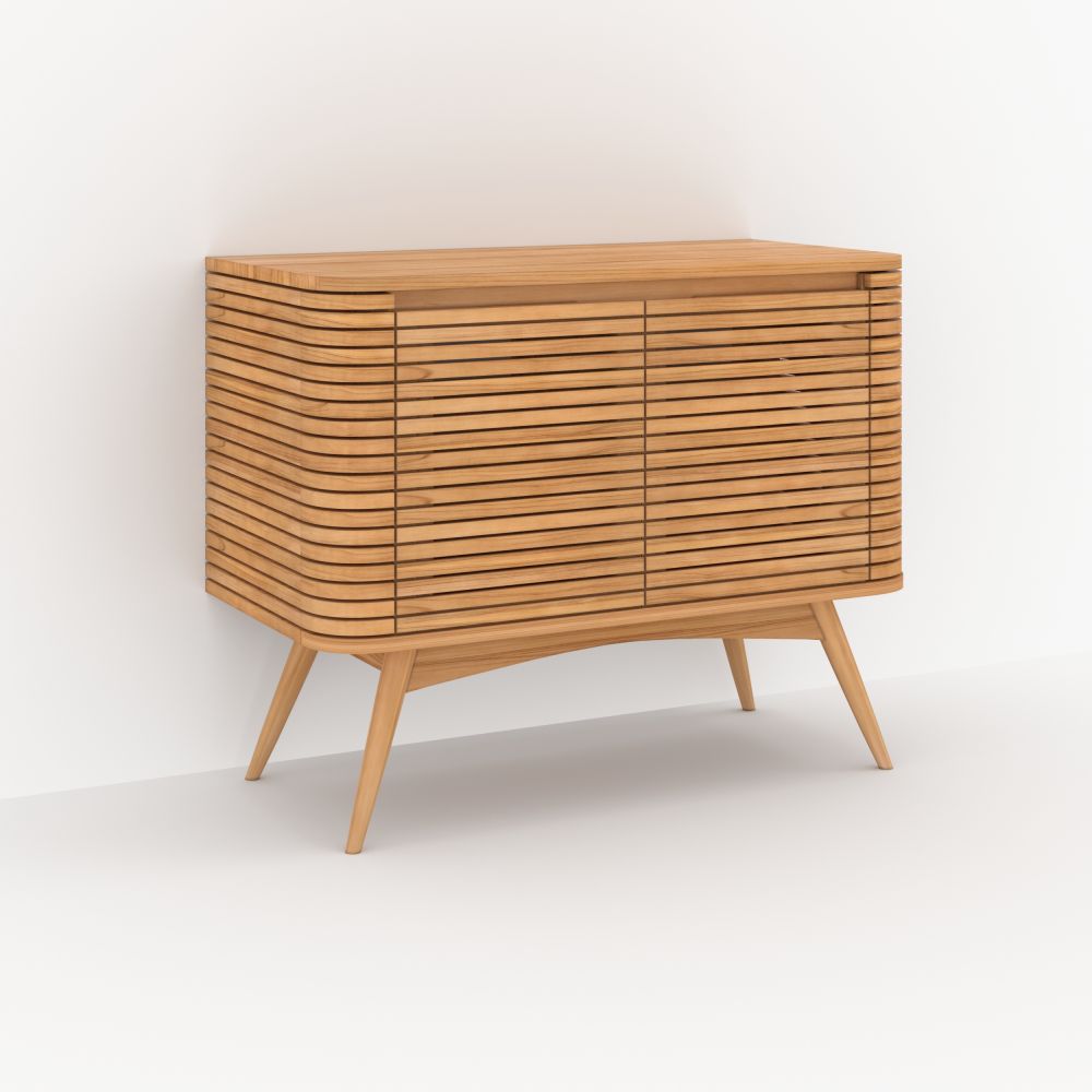 meuble de salle de bain soho en bois de teck 100 cm