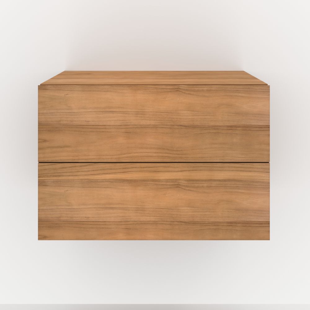 meuble hera salle de bain suspendu bois teck